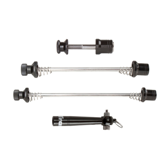 Tranz-X Schnellspanner-Set mit Diebstahlschutz Aluminium schwarz