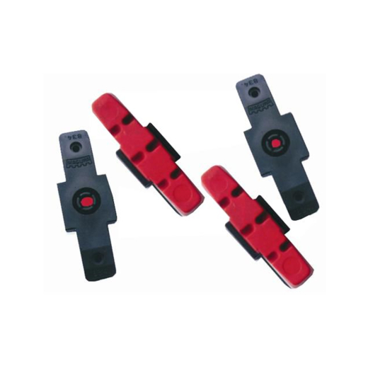 Magura Bremsbel�ge Set rot (4 St�ck) f�r unbeschichtete Felgenoberfl�chen