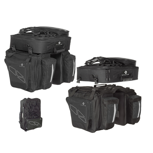 M-Wave Dreifachpacktasche Amsterdam schwarz/silber ca 60 ltr
