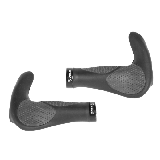 Velo Ergo Schraub-Griffe D3 Bar 138/138 /grau mit integrierten Barends schwarz