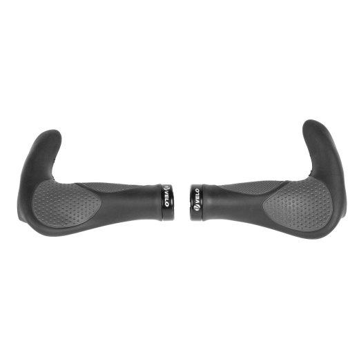 Velo Ergo Schraub-Griffe D3 Bar 138/138 /grau mit integrierten Barends schwarz