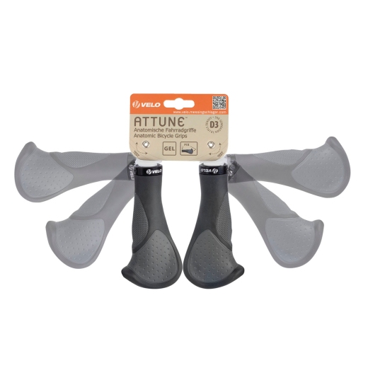 Handgriffe GR-S22 Ergonomic gro�e Auflage /grau 140 mm schwarz