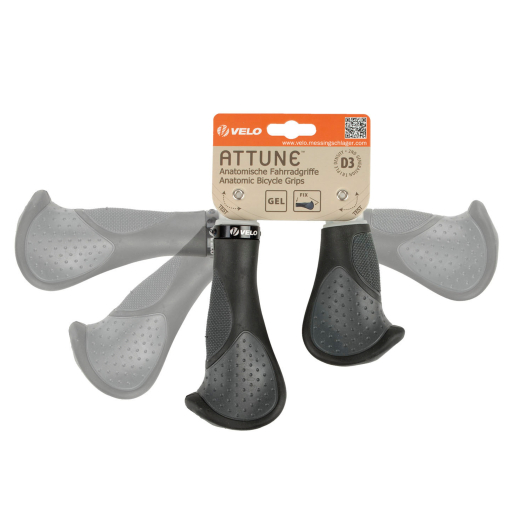 Velo Handgriffe integrierten Barends gro�e Auflage /grau 140/92 mm D3 schwarz