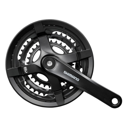Shimano Kurbelgarnitur TY 501 48/38/28 175 mm schwarz 4-kant 6/7/8-fach mit Kettenschutz