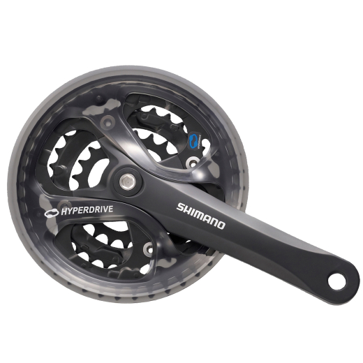 Shimano Kurbelgarnitur Acera 42/32/22 175 mm mit Kettenschutz, FC-M361, 7-8 Fach ,4-kant schwarz