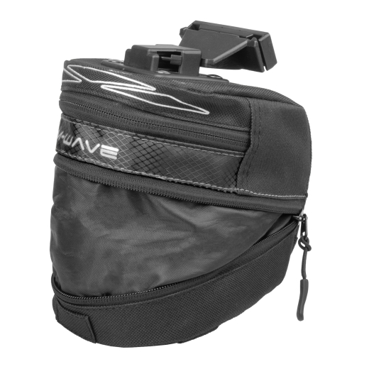 M-Wave Tilburg Loch Satteltasche 180x115mm schwarz/anthrazit mit CLIP-ON Halter
