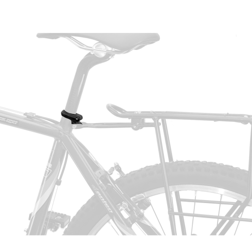 M-Wave Sattelst�tz-Klemmring f�r Gep�cktr�ger � 28,6mm mit Gewinde�se schwarz