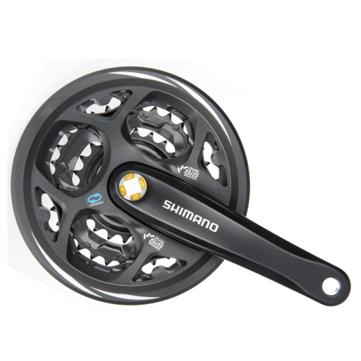 Shimano Kurbelgarnitur FC-M 311 schwarz 42/32/22 4-kant, mit Kettenschutz 170mm