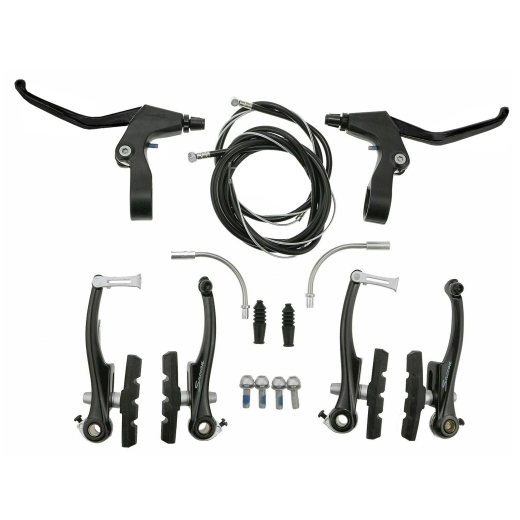 BDCP Alu V-Brake komplett Bremsenset Vorderrad und Hinterrad / schwarz