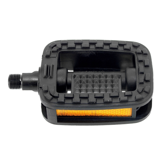 Anti-Rutsch Pedal Kunststoff 9/16 kugelgelagert mit Reflektor schwarz