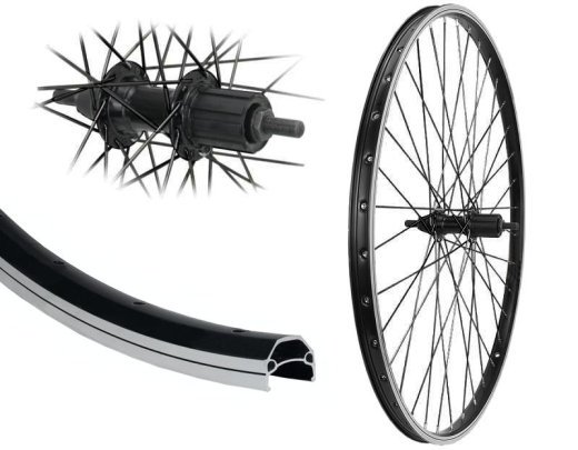 Aggro-X 28 Zoll Hinterrad 19-622 C19 schwarz Mutter 8-11f Kassette schwarz Speichen Nirosta 2mm schwarz