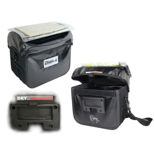 BDCP Lenkertasche Rainforest mit Kartenfach & Platte f�r Klickfix System schwarz