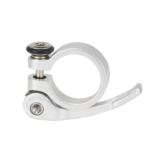 Sattelst�tz-Klemmring Alu 31,8mm mit Schnellspanner Silber