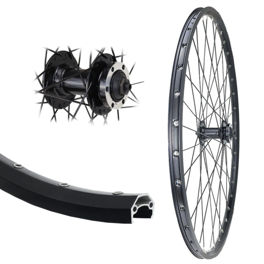 B�rwinkels 28 Zoll Vorderrad 19-622 DC19 Disk mit �sen BDCP Alu 6-Loch Schnellspanner Speichen schwarz