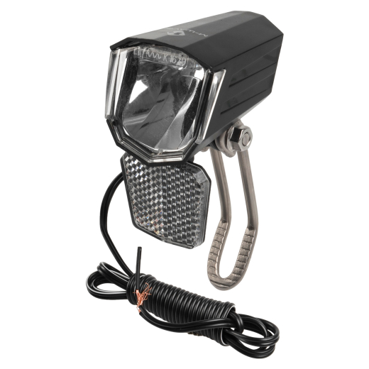 M-WAVE Apollon D 50 Dynamo Frontlicht ca 50 Lux mit Halter und Schalter