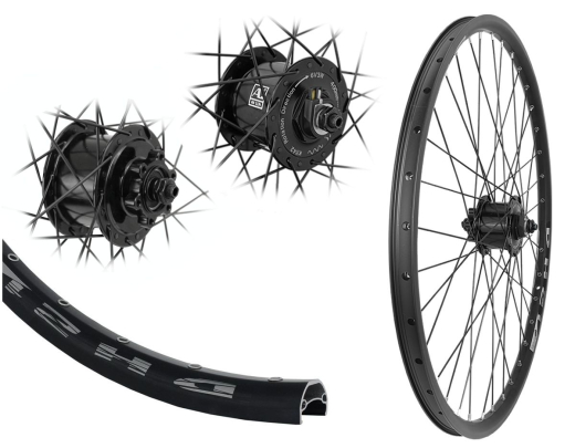 B�rwinkels 27,5 Zoll Vorderrad 21-584 DH21 schwarz Disk mit �sen 36L BDCP Nabendynamo 3/1 Disk 6 Loch Disc Schnellspanner Speichen Nirosta 2mm schwarz