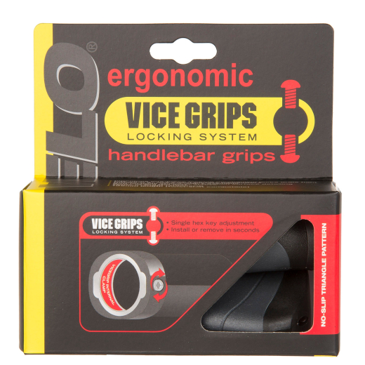 Velo Griffe Ergonomic /grau 135/92mm mit Schraubensicherung schwarz