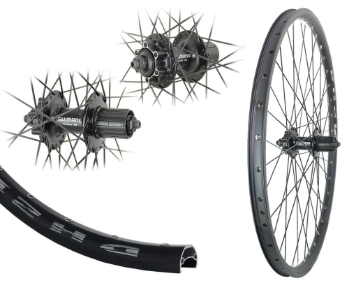 B�rwinkels 28 Zoll Hinterrad 21-622 DH21 Disk mit �sen Shimano M525 6 Loch Disc 8-11-Fach Schnellspanner Speichen schwarz