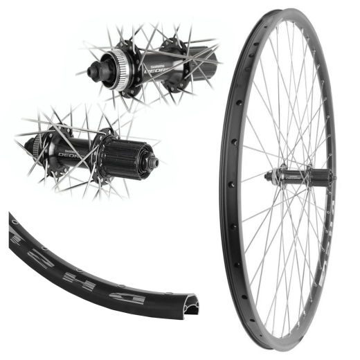 B�rwinkels 28 Zoll Hinterrad 21-622 DH21 schwarz Disk mit �sen 36L Deore M5100 Centerlock Disc 8-11-Fach Schnellspanner schwarz Speichen Nirosta 2mm Silber