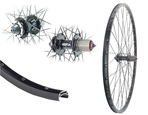 B�rwinkels 28 Zoll Hinterrad 19-622 REM19 Disk mit �sen BDCP 6-Loch 8-11 Fach Kassette Schnellspanner Speichen schwarz