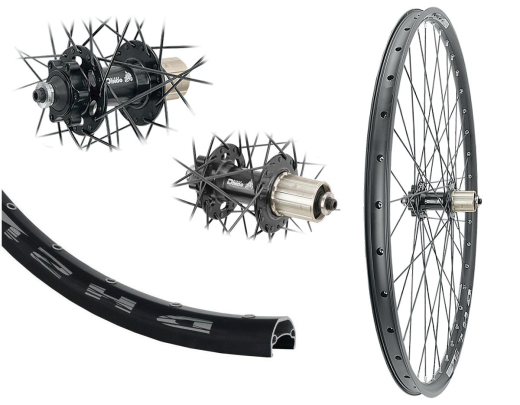 B�rwinkels 28 Zoll Hinterrad 21-622 DH21 mit �sen BDCP MT601 6 Loch Disc 8-11-Fach Schnellspanner Speichen schwarz