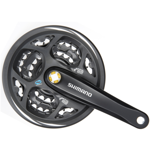 Shimano Kurbelgarnitur FC-M 311 schwarz 42/32/22 4-kant, mit Kettenschutz 175mm