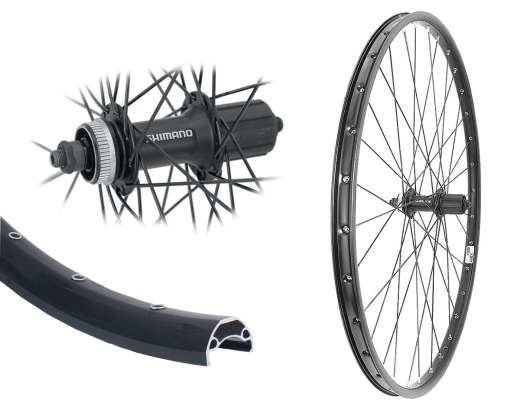 Aggro-X 28 Zoll Hinterrad 21-622 Disk mit �sen Shimano TX505 Centerlock Disc 8-11 Fach Schnellspanner Speichen schwarz