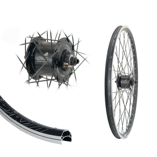 B�rwinkels 28 Zoll Vorderrad 19-622 DMC19 schwarz mit �sen 36L BDCP Nabendynamo schwarz Schnellspanner Speichen Nirosta 2mm schwarz