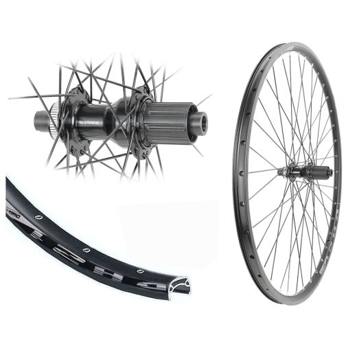 B�rwinkels 28 Zoll Hinterrad 21-622 DH21 schwarz Disk mit �sen 36L TC500 Centerlock Disc Steckachse 142/12 8-11 Fach Speichen Nirosta 2mm schwarz