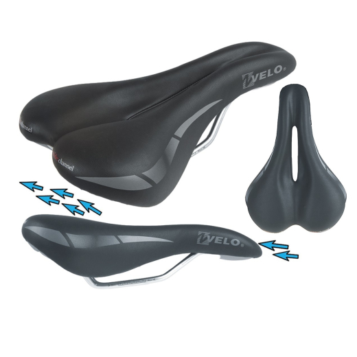 Velo Sattel Wide Channel Damen D2-Konstruktion schwarz