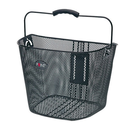 Point Vorderradkorb engmaschig, , Trageb�gel mit Ergogriff schwarz