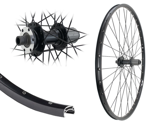 Aggro-X 28 Zoll Hinterrad 21-622 B21 mit �sen Nabe 8-11 Fach Steckachse 148/12 Disc 6 Loch Speichen schwarz