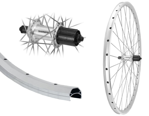 Aggro-X 28 Zoll Hinterrad 19-622 C19 Shimano TX500 8-10 Fach Schnellspanner Speichen Silber