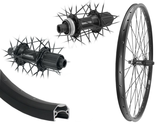 B�rwinkels 26 Zoll Hinterrad 25-559 Andra40 Disk TC500B Centerlock Disc Steckachse 148/12 8-11 Fach Speichen ED 2/2,34mm schwarz