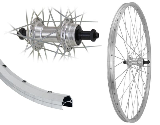 B�rwinkels 28 Zoll Hinterrad 19-622 DMC19 mit �sen ECO Alu 7 Fach Schraubzahnkranz Schnellspanner Speichen Silber