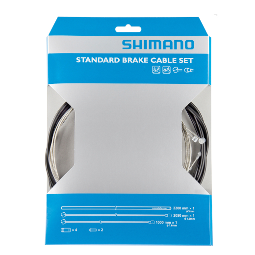Shimano Bremszugset durchgehend Z�ge und H�llen f�r Vorderrad+Hinterrad