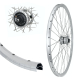 B�rwinkels 28 Zoll Vorderrad 19-622 DMC19 f�r Felgenbremse mit �sen Shimano Nabendynamo DH3N72 6V/3W Schnellspanner Speichen Silber