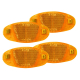 4er Set Speichenstrahler orange/gelb V-Design zum Einklemmen