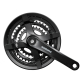 Shimano Kurbelgarnitur TY 501 48/38/28 175 mm schwarz 4-kant 6/7/8-fach mit Kettenschutz