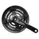 Shimano Kurbelgarnitur TY-501 48/38/28 170 mm schwarz 4-kant 6/7/8-fach mit Kettenschutz