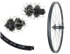 B�rwinkels 28 Zoll Hinterrad 21-622 DH21 schwarz Disk mit �sen Shimano M525 6-Loch 8-11 Fach Schnellspanner Speichen Silber
