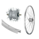 Aggro-X 28 Zoll Vorderrad B19 silber 36L Nabendynamo KB04 3W Mutter Silber Speichen Silber
