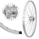 B�rwinkels 26 Zoll Vorderrad 19-559 CUT19 silber mit �sen 36L BDCP Nabendynamo 3/1 Disk 6 Loch Disc Schnellspanner Silber Speichen Nirosta 2mm Silber