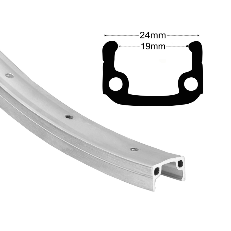 Artikelbild zu Felge 28'' 19-622 Aggro Basic silber 36 Loch o.Ösen geschliffen VL 8,5mm