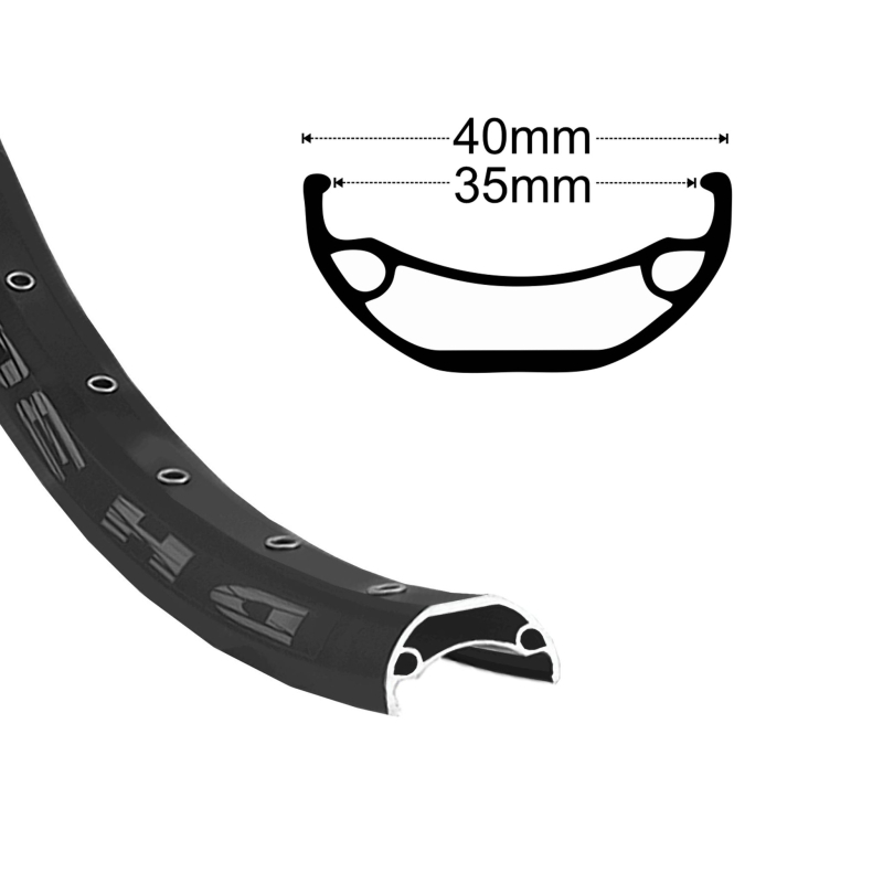 Artikelbild zu Felge 27,5'' 35-584 BDCP DH35 schwarz 36 Loch m.Ösen Disk VL8,5 tubeless ready