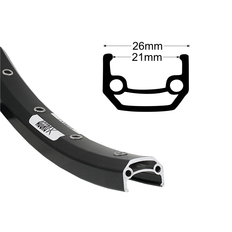 Artikelbild zu Felge 28'' 21-622 Schürmann YAK21 schwarz Disk 36 Loch m.Ösen VL 8,5