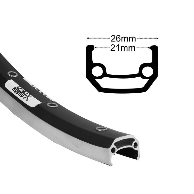 Artikelbild zu Felge 28'' 21-622 Sch�rmann YAK21 schwarz geschliffen 36 Loch m.�sen VL 8,5