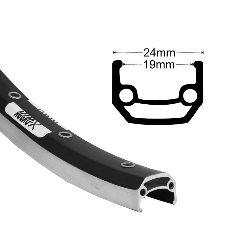 Artikelbild zu Felge 28'' 19-622 Sch�rmann YAK19 schwarz geschliffen 36 Loch m.�sen VL 8,5