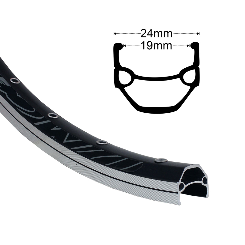 Artikelbild zu Felge 28'' 19-622 BDCP DMC19 schwarz 36 Loch m.Ösen geschliffen VL8,5