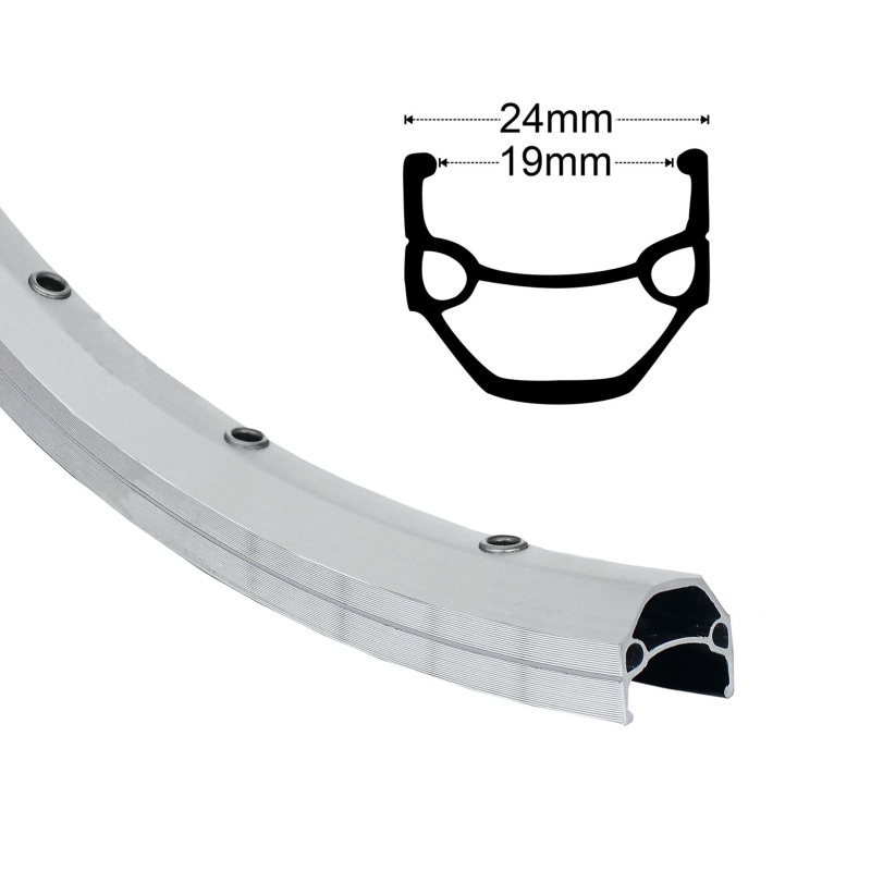 Artikelbild zu Felge 24'' 19-507 BDCP DMS19 silber 36Loch m.Ösen geschliffen VL8,5